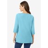 Woman Within Women's Plus Size Perfect Three-Quarter Sleeve Boatneck Tee - 3 of 4