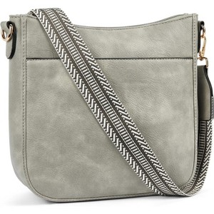 Crossbody Bags for Women Trendy Vegan Leather Hobo Purses Shoulder Handbags With Wide Shoulder Strap - 1 of 4