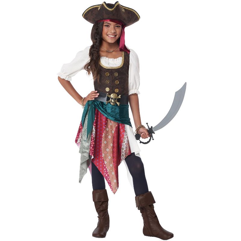 California Costumes Boho Pirate Girls' Costume, 1 of 2