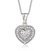 Ross-Simons 0.20 ct. t.w. Diamond Jewelry Set: Heart-Shaped Earrings and Pendant Necklace in Sterling Silver - 4 of 4