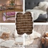 Hastings Home Faux Sheepskin Fur Rug (4x5 feet, Brown) - 4 of 4