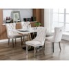 NicBex Velvet Dining Chairs Set of 2,Armless Kitchen Chairs with Tufted Backrest and Chrome Stainless Steel Plating Legs for Dining Room,Kitchen - 4 of 4