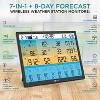 Logia 7-in-1 Wireless Weather Station with 8-Day Forecast, Wi-Fi, Solar Cell & 19" LED Display - 2 of 4