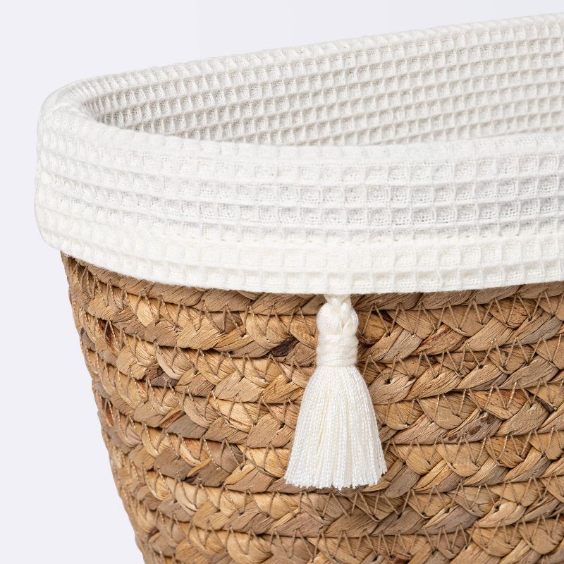 Natural Weave Oval Storage Bin with Waffle Weave Liner - Cloud Island™, 4 of 6