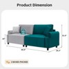 Buenhomino Modern Velvet Loveseat Couch for Small Spaces, Mid Century Modern Sofa Couch with Solid Wood Legs for Bedroom,Living Room, Apartment - 3 of 4
