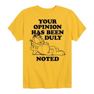 Boys' - Garfield - Your Opinion Has Been Duly Noted Short Sleeve Graphic T-Shirt - 1 of 4
