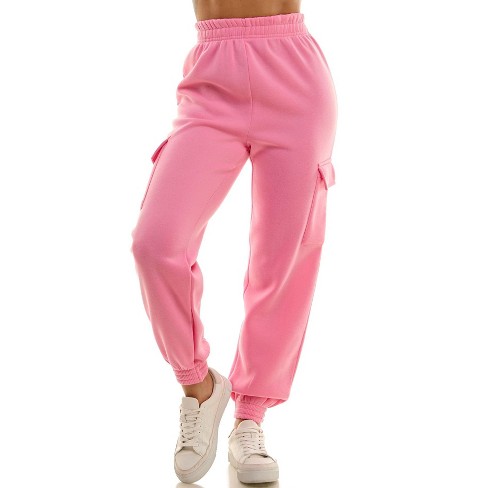 Derek Heart Woman s High Rise Fleece Jogger Pants Sachet Pink Xlarge Target