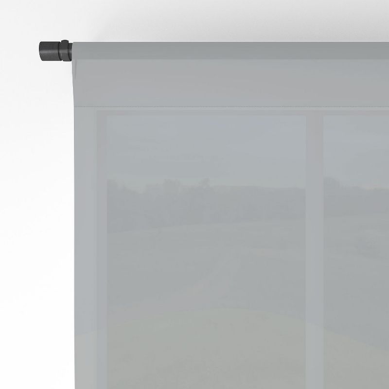 June Journal Calming Ocean Waves in Soft Du Single Panel Sheer Window Curtain - Deny Designs, 4 of 7