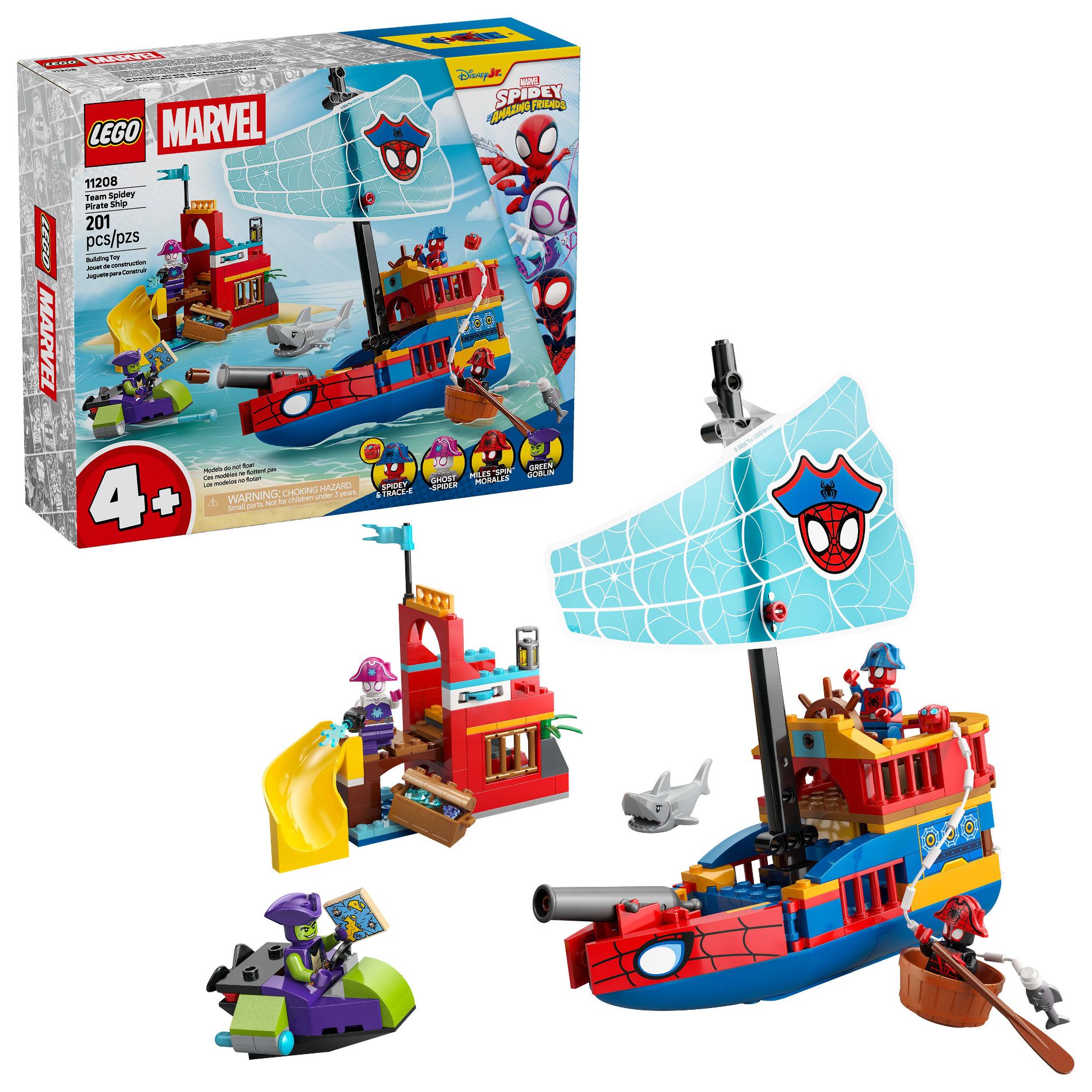 LEGO Marvel Spidey And His Amazing Friends Team Spidey Pirate Ship 11208