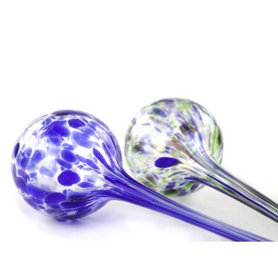 Hand-Blown Glass Self-Watering Aqua Globes for Plants