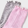 Girls' 2pk Ruffle Trim Pointelle Crew Socks - art class™ - 3 of 3