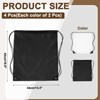 Unique Bargains Fitness Sports Travel Lightweight Drawstring Backpacks 4 Pcs - 2 of 4