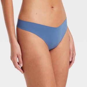 Women's Invisible Edge Cotton Thong Underwear - Auden™ - 1 of 4