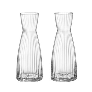 Bormioli Rocco Exclusiva Carafe, 33.75 Oz. Decorative Glass Jug - Elegant Faceted Design - 1L Star Glass, Lead-Free - 1 of 4