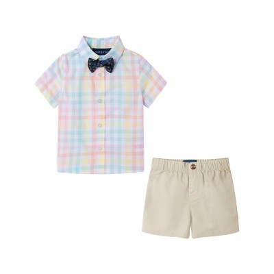 Andy & Evan  Infant  Plaid Suspender Set