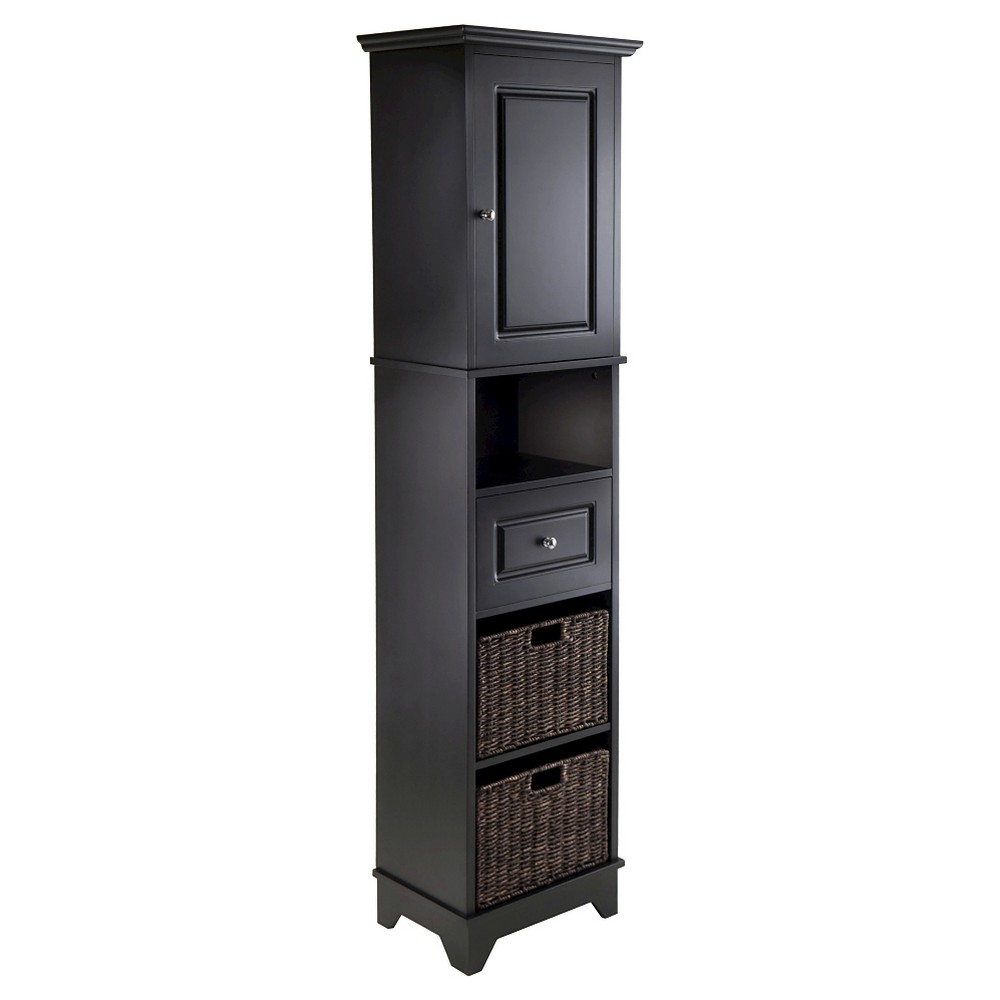 Photos - Wardrobe Display Cabinet Winsome Black 70.87" - Winsome