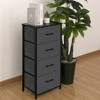 FONTOI Multi-Drawer and Tall Storage Cabinet, Perfect for Family Rooms, Black, 17.7"*11.8"*36.4" - 3 of 4