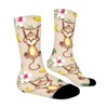 Dsane Funny Monkey Women Printed Crew Socks Funny Funky Socks Soft Polyester Novelty Gifts for Artists Men - 4 of 4