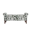 Handy Living Wallen Traditional Rolled Arm Storage Bench with Nailheads Floral Bonsai - 2 of 4