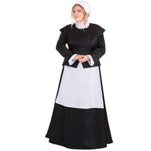 HalloweenCostumes.com Women's Plus Size Thankful Settler Costume - 1 of 3