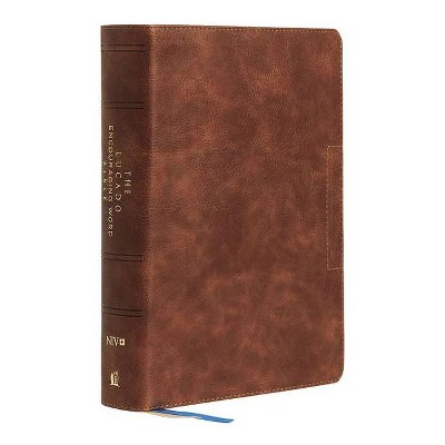 Niv, Lucado Encouraging Word Bible, Brown, Leathersoft, Thumb Indexed, Comfort Print - by  Thomas Nelson (Leather Bound)