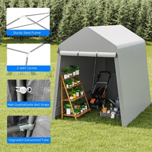 Outdoor Storage Tent,Outdoor Portable Storage Shelter Shed with Roll Up Doors & Vents Outdoor Storage Shed,Suitable for Garage Storage Shelter - 1 of 4