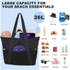 FATMOON Beach Tote Bag Waterproof Sandproof Mesh Swiming Pool Bag with Zipper for Summer Vacation - 4 of 4