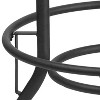 Merrick Lane Barstool Contemporary Black Faux Leather Backless Stool with Swivel Seat Height Adjustment and Footrest - image 3 of 4