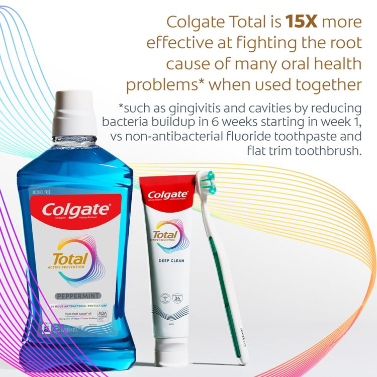 Colgate Total Active Prevention Deep Clean Whitening Toothpaste - Mint - 5.1oz: Gel, Contains Stannous Fluoride, Sugar-Free, Vegan, 3 of 20