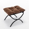 INFURNIC Accent Chairs Upholstered Recliner with Ottoman Comfortable Lounge Chair for Living Room, Brown, 31.29"*30.7"*36.61" - 2 of 4