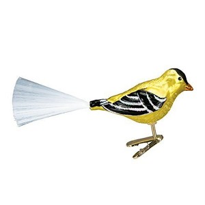 Old World Christmas Blown Glass Clip-On Ornament for Christmas Tree, Western Goldfinch - 1 of 3