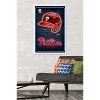 Trends International MLB Philadelphia Phillies - Neon Helmet 23 Framed Wall Poster Prints - 2 of 4
