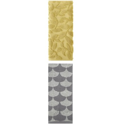 REGALWOVEN Cotton Boho Decorative Hand Towels for Bathroom 13" x 29"/14" x 30" 2 Pcs