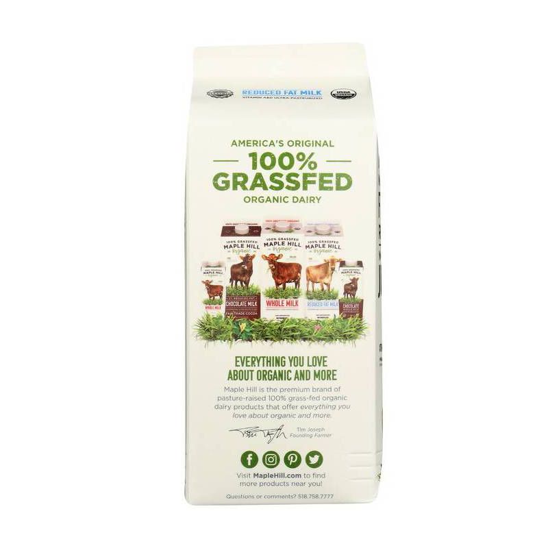 Maple Hill 100% Grassfed Organic 2% Reduced Fat Milk - 0.5gal, 5 of 6