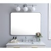 Elegant Lighting Soft corner metal rectangular mirror 30x40 inch in Silver - 2 of 4