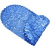 Home Mart Goods Blue Stone Pebbles Vinyl Non-Slip Bathtub Shower Mat With Suction Cups -26" x14" - 3 of 4