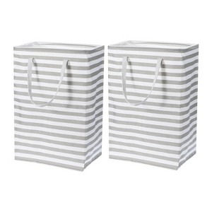 Unique Bargains Foldable Waterproof Travel Storage Easy Carry Handles Laundry Basket 2 Pcs - 1 of 4