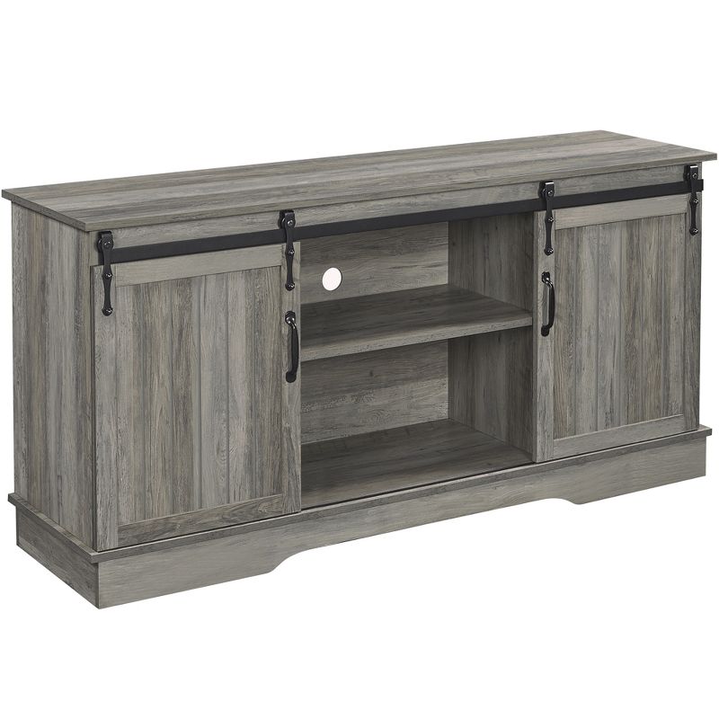 Yaheetech TV Stand wih Storage, 58" Entertainment Center with Sliding Barn Door, 1 of 9