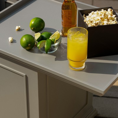 Brixton Black Plastic 2-in-1 Tray and Storage Table