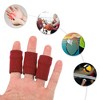 Unique Bargains Breathable Finger Sleeves Thumb Braces Support Elastic Compression Protectors for Arthritis Trigger Finger 20 Pcs - 3 of 4