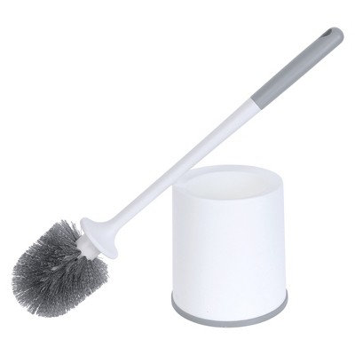 REGALWOVEN Soft Bristle Round Head Toilet Brush and Holder Set
