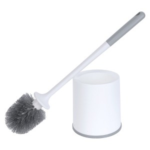 REGALWOVEN Soft Bristle Round Head Toilet Brush and Holder Set - 1 of 4