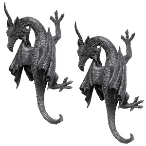 Design Toscano Horned Dragon of Devonshire Wall Sculpture: Set of Two - 1 of 4