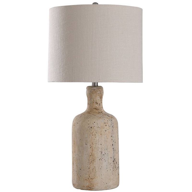 Textured Concrete Table Lamp with Drum Shade - StyleCraft, 3 of 6