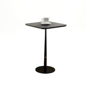 Maliang 15.74"D X23.77"H, Square Coffee Table, MDF Table Top & Metal Feet, Black - 1 of 4