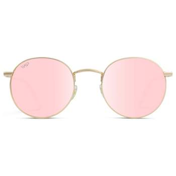 WMP Eyewear Trendy Round Metal Frame Polarized Sunglasses