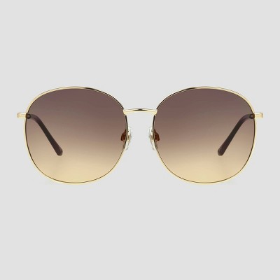 Women's Metal Round Sunglasses - Universal Thread™ Black/gold : Target