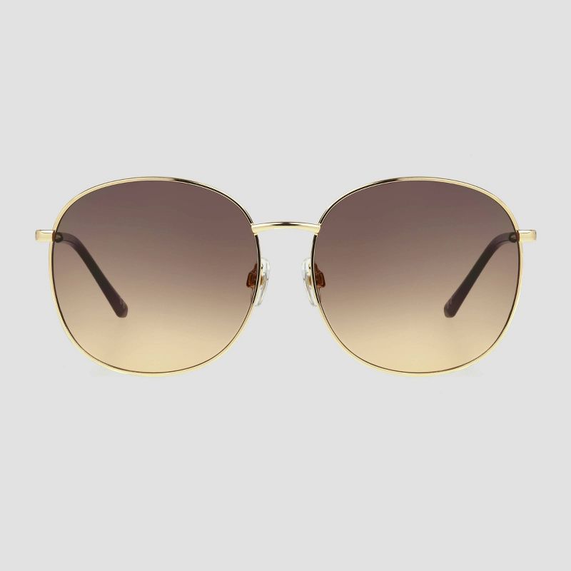 Women&#39;s Oversized Metal Round Sunglasses - Universal Thread&#8482; Gold, 1 of 10