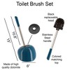 Evideco French Home Goods Elegant Toilet Brush Set with Stainless Steel Handle - Durable Dolomite Holder - Modern Bathroom Accessory - 3 of 4