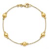 Black Bow Jewelry Multi Finish 6mm Bead Station Bracelet in 14k Yellow Gold, 7.5 Inch - 3 of 4